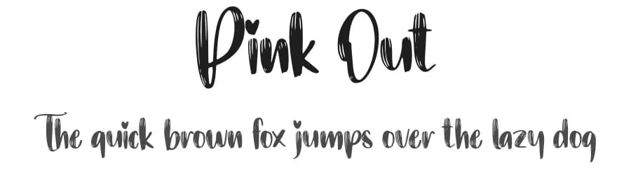 Pink Out by Scratchones — Script Handwritten Font