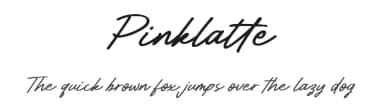 Pinklatte by Typebae Foundry — Script Handwritten Font — thumbnail 1