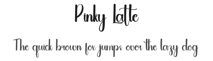 Pinky Latte by One Design — Script Handwritten Font