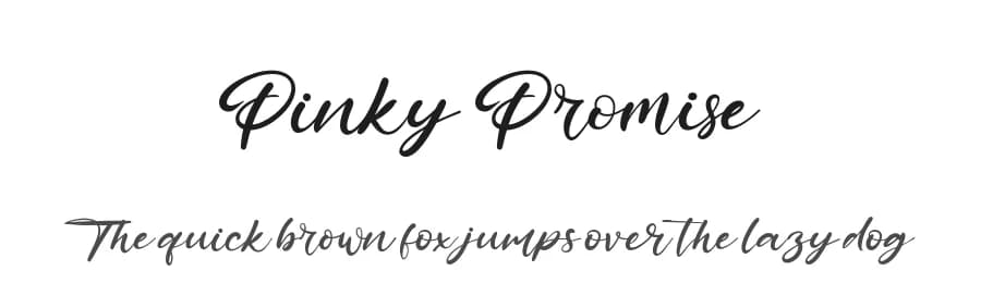 Pinky Promise by Kong Font — Script Handwritten Font