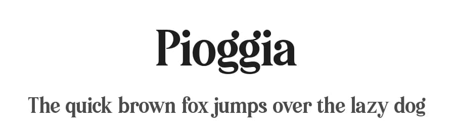 Pioggia by Twicolabs Fontdation — Serif Font