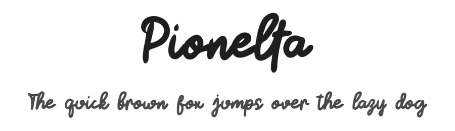 Pionelta by Pnaj Lab — Script Handwritten Font
