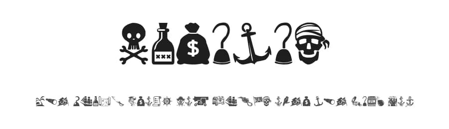 Piratas by Woodcutter — Dingbats Font