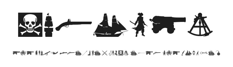 Pirates by Glyphcraft — Dingbats Font