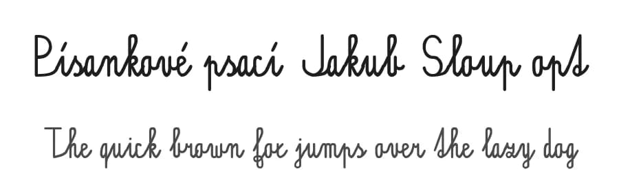 Písankové psací Jakub Sloup opt by Jakub Sloup — Script Handwritten Font