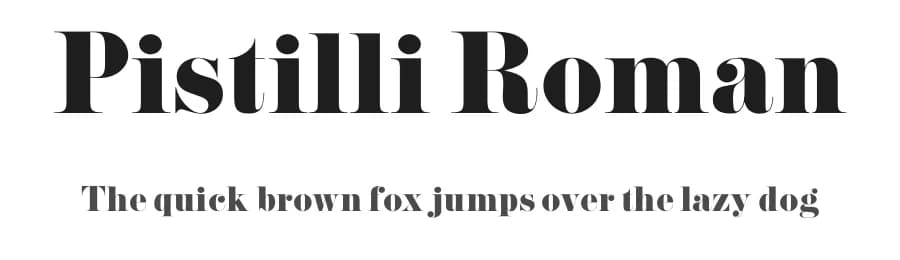 Pistilli Roman by ClaudeP — Serif Font