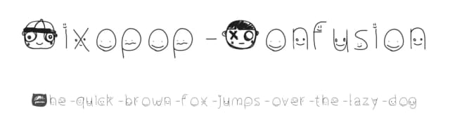 Pixopop Confusion by pixopop — Dingbats Font