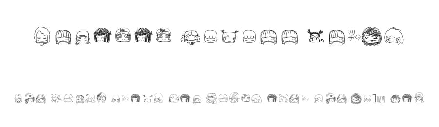Pixopop Kawaii Girls by pixopop — Dingbats Font