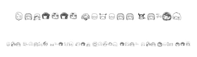 Pixopop Kawaii Girls by pixopop — Dingbats Font