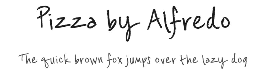 Pizza by Alfredo by FontPanda — Script Handwritten Font