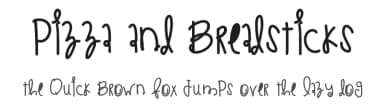 Pizza And Breadsticks by Des Gomez — Script Handwritten Font — thumbnail 1