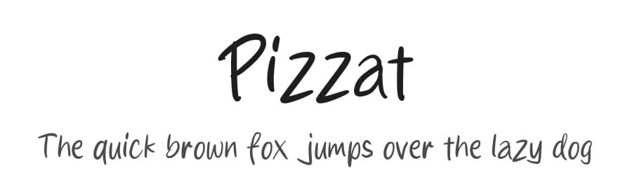 Pizzat by MJType — Script Handwritten Font