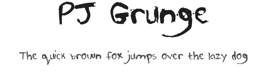 PJ Grunge by Perry Johnson — Script Handwritten Font