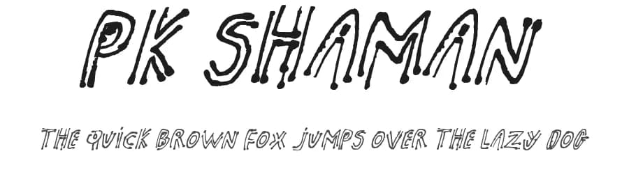 PK Shaman by paintblack — Script Handwritten Font — preview 1