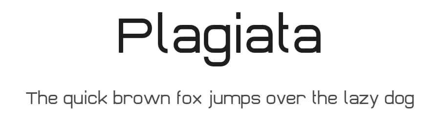 Plagiata by Dag@bert — Sans Serif Font