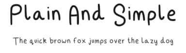 Plain And Simple by itsjustches — Script Handwritten Font — thumbnail 1