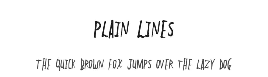 Plain Lines by Xerographer Fonts — Script Handwritten Font