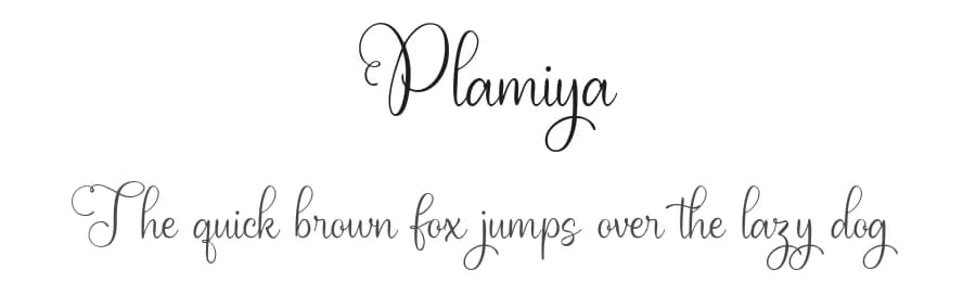 Plamiya by Vunira Design — Script Handwritten Font