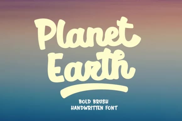 Planet Earth Font by Pasha Larin — Script Handwritten Font