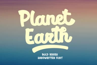 Planet Earth Font by Pasha Larin — Script Handwritten Font — thumbnail 1