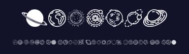 Planets by Woodcutter — Dingbats Font — thumbnail 2