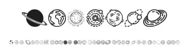 Planets by Woodcutter — Dingbats Font — thumbnail 1