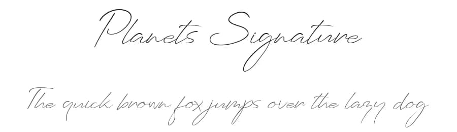 Planets Signature by AminMario — Script Handwritten Font