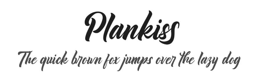 Plankiss by Fontherapy — Script Handwritten Font