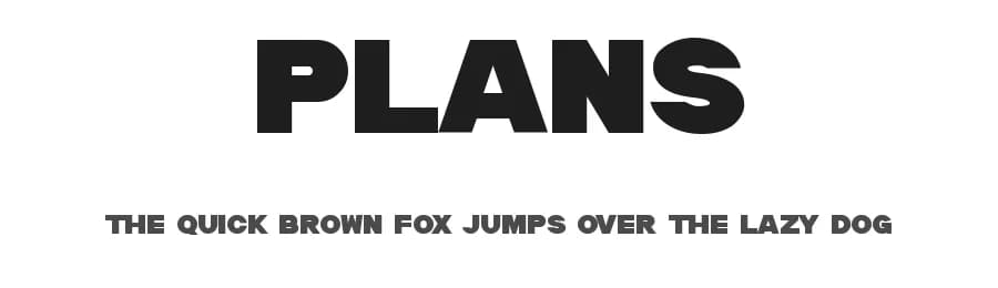Plans by Graphicxell — Sans Serif Font