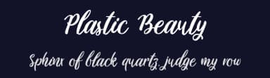 Plastic Beauty by Typhoon Type - Suthi Srisopha — Script Handwritten Font — thumbnail 2