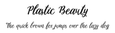 Plastic Beauty by Typhoon Type - Suthi Srisopha — Script Handwritten Font — thumbnail 1
