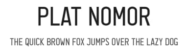 Plat Nomor by wepfont.com — Sans Serif Font — thumbnail 1
