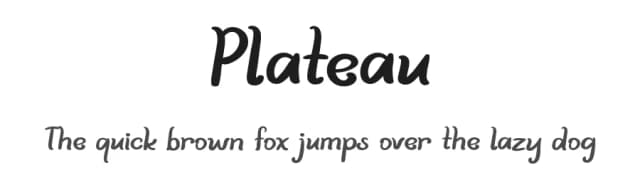 Plateau by Pinisiart — Script Handwritten Font