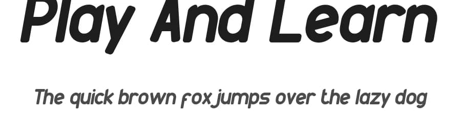 Play And Learn by VinType — Sans Serif Font