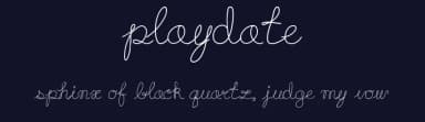 Playdate by Heather T. — Script Handwritten Font — thumbnail 2