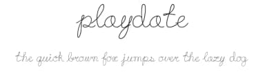 Playdate by Heather T. — Script Handwritten Font — thumbnail 1