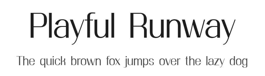 Playful Runway by UI Creative — Sans Serif Font