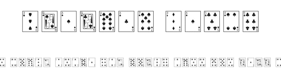 Playing Cards — Dingbats Font
