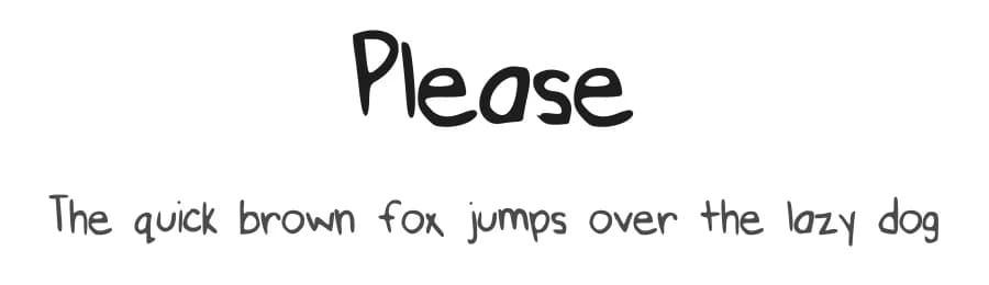 Please by Kennadie Woods — Script Handwritten Font