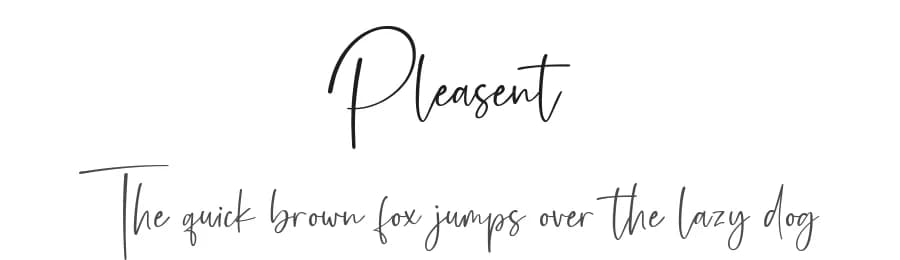 Pleasent by Dav studio — Script Handwritten Font