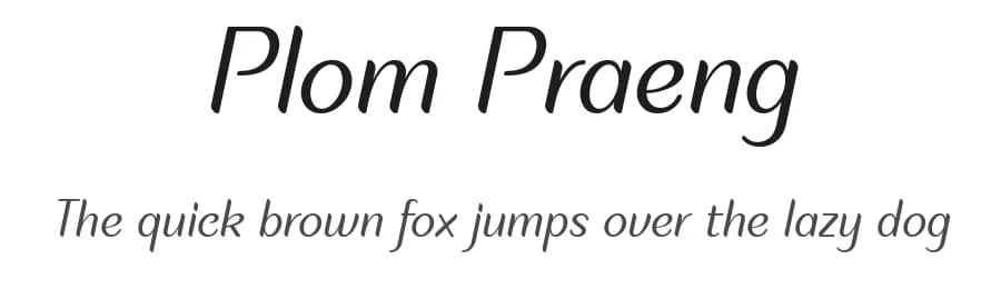 Plom Praeng by Jipatype — Sans Serif Font