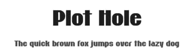 Plot Hole by Typefactoryco — Sans Serif Font — thumbnail 1