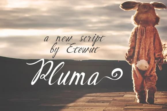 Pluma Font by Etewut — Script Handwritten Font — preview 1