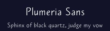 Plumeria Sans by Ava Liu — Sans Serif Font — thumbnail 2