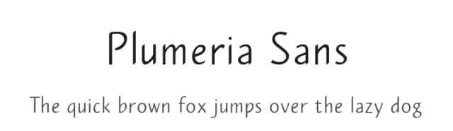 Plumeria Sans by Ava Liu — Sans Serif Font