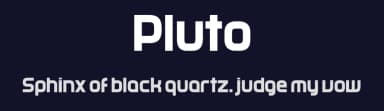 Pluto by Vladimir Nikolic — Sans Serif Font — thumbnail 2