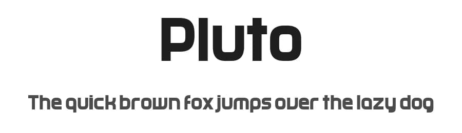 Pluto by Vladimir Nikolic — Sans Serif Font