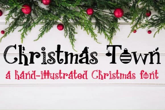 PN Christmas Town Font by Illustration Ink — Script Handwritten Font