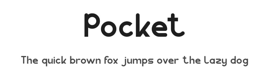 Pocket by weknow — Sans Serif Font