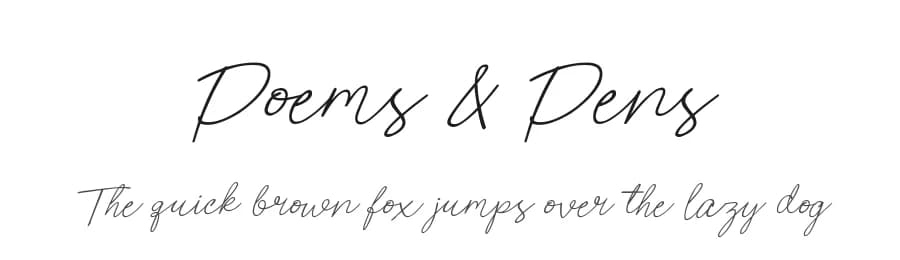 Poems & Pens by PremiereGraphics — Script Handwritten Font